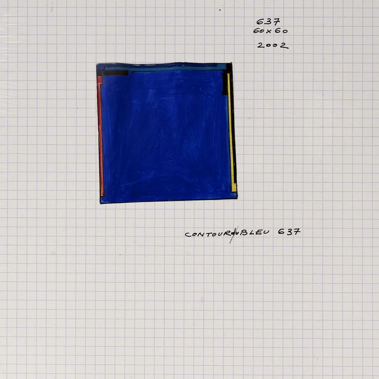 Catalogue raisonné, Henri Prosi, CONTOUR BLEU 637 — 2002