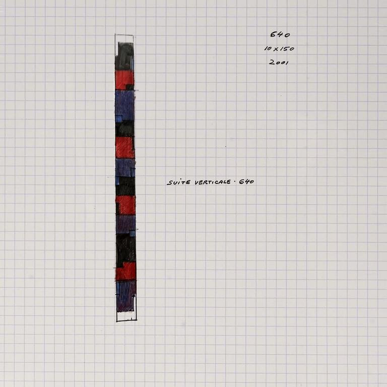 Catalogue raisonné, Henri Prosi, SUITE VERTICALE 640 — 2001