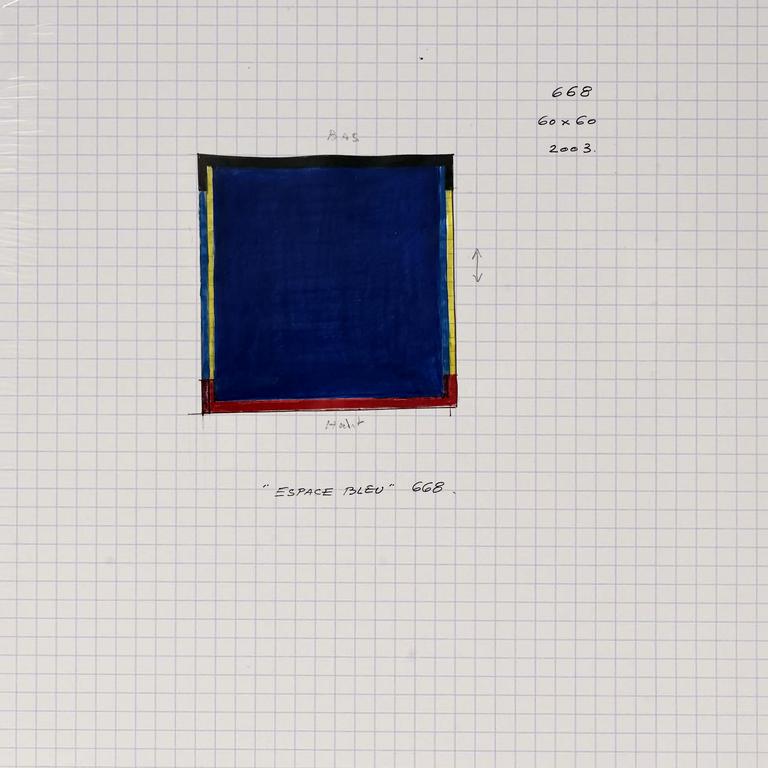 Catalogue raisonné, Henri Prosi, ESPACE BLEU 668 — 2003