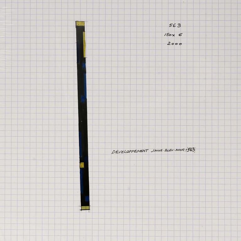 Catalogue raisonné, Henri Prosi, DÉVELOPPEMENTJAUNE, BLEU, NOIR 563 — 2000