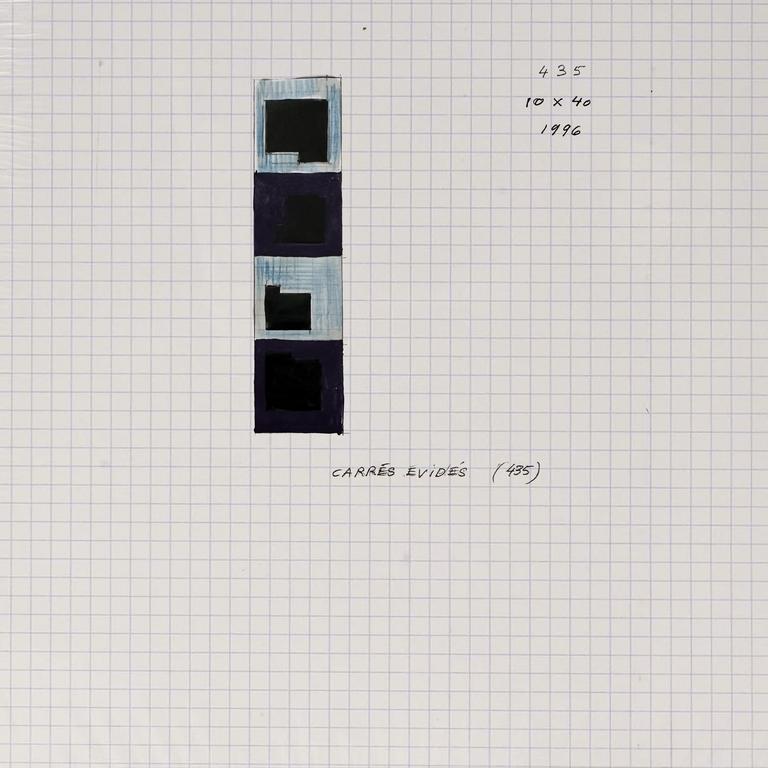 Catalogue raisonné, Henri Prosi, CARRÉS ÉVIDÉS — 1996