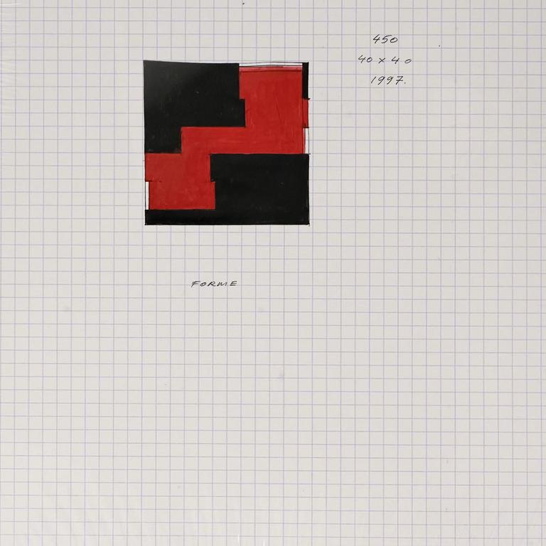 Catalogue raisonné, Henri Prosi, 5 RECTANGLES ROUGES — 1997