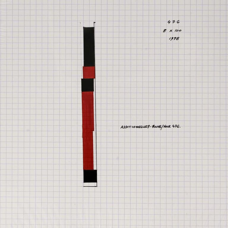 Catalogue raisonné, Henri Prosi, ADDITIONNELLES ROUGE / NOIR 476 — 1998