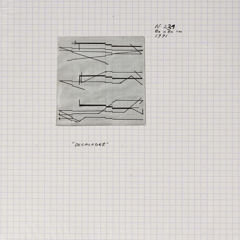 Catalogue raisonné, Henri Prosi, DÉCALAGES — 1991