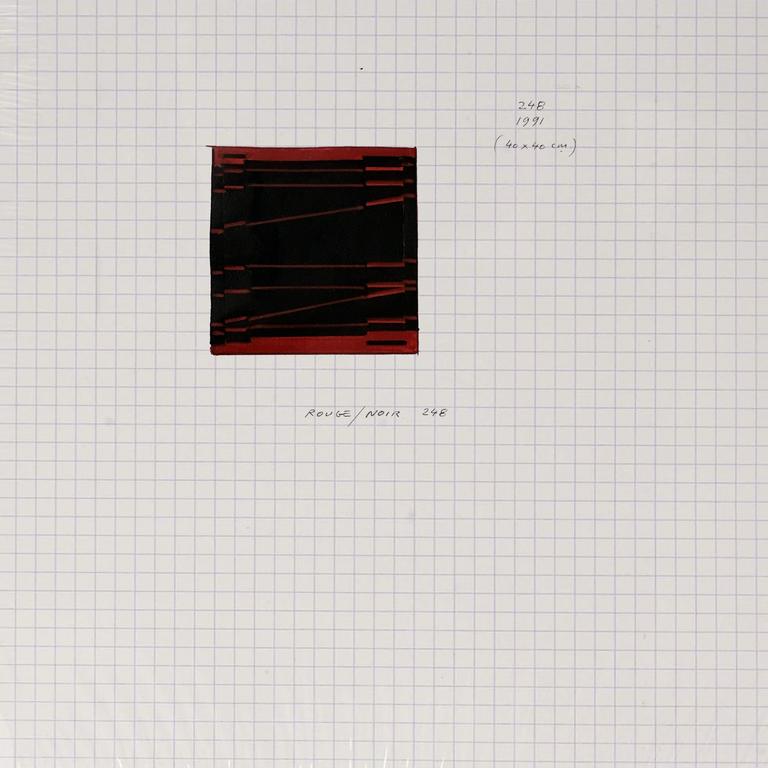 Catalogue raisonné, Henri Prosi, Rouge / Noir 248 — 1992