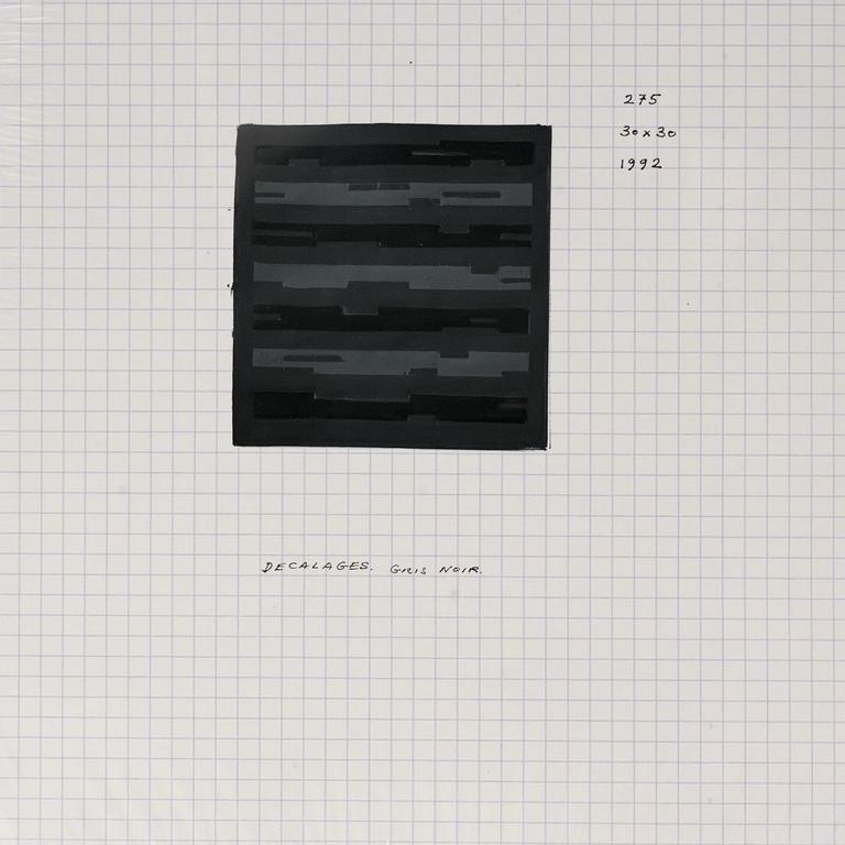 Catalogue raisonné, Henri Prosi, DÉCALAGES GRIS NOIR — 1992