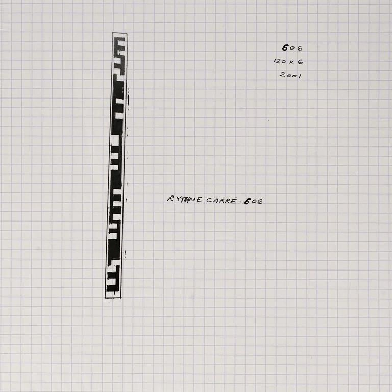 Catalogue raisonné, Henri Prosi, RYTHME CARRÉ 606 — 2001