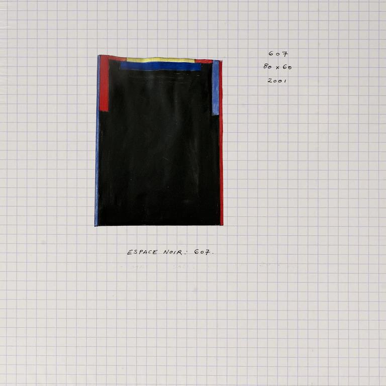 Catalogue raisonné, Henri Prosi, Espace noir 607 — 2001