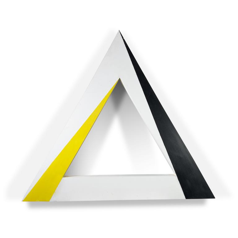 Catalogue raisonné, Joël Froment, Triangle ouvert (blanc jaune noir) — 2019
