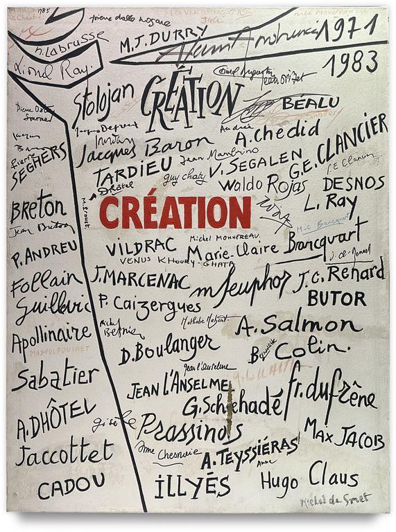 Catalogue raisonné, Michel Mousseau, Signature pour Création (Revue), 1985