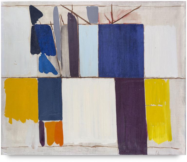 Catalogue raisonné, Michel Mousseau, Blanc et bleu, circa 1988