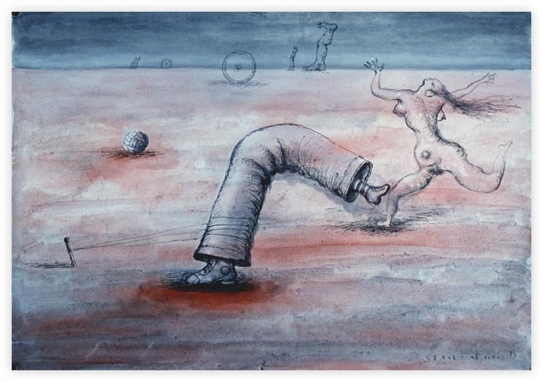 Catalogue raisonné, Vladimir Yankilevsky, From the cycle Mutants (Sodom and Gomorrah): Attempted Escape, 1975