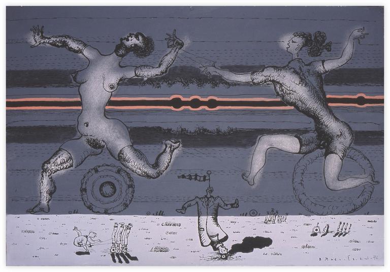 Catalogue raisonné, Vladimir Yankilevsky, From the cycle Mutants (Sodom and Gomorrah): Pursuit, 1976