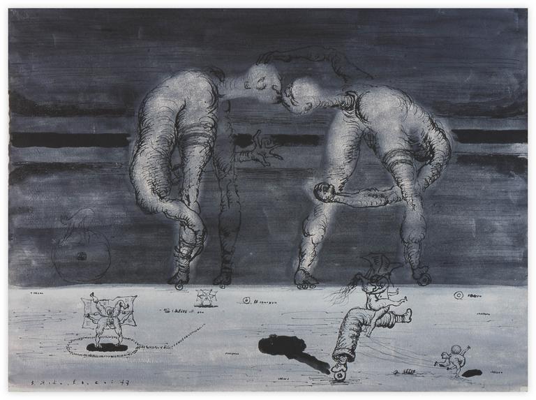 Catalogue raisonné, Vladimir Yankilevsky, From the cycle Mutants (Sodom and Gomorrah): A Brotherly Kiss, 1977