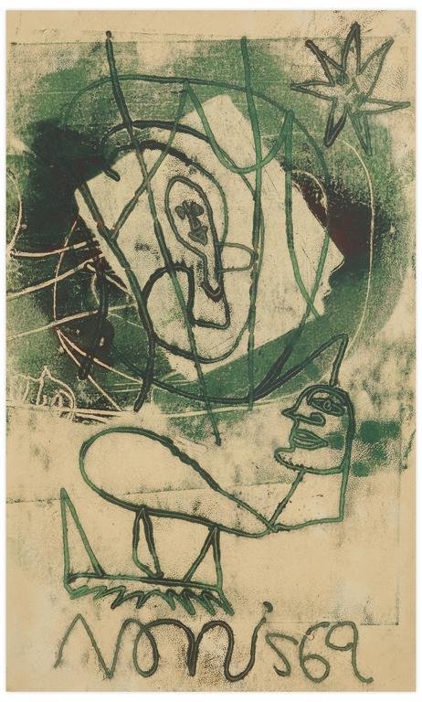 Catalogue raisonné, Norris Embry, Sans titre (Deux figures et étoile), 1969