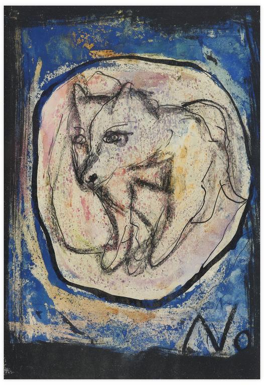 Catalogue raisonné, Norris Embry, Sans titre (Chien dans un cercle), vers 1965