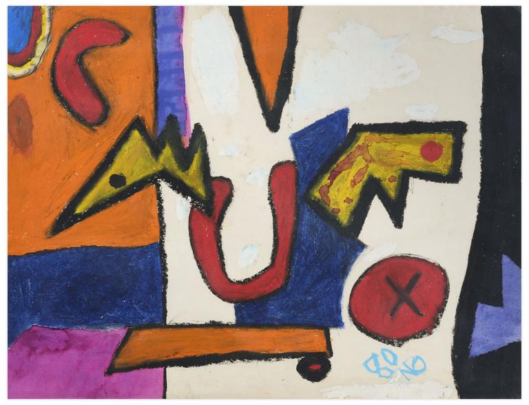 Catalogue raisonné, Norris Embry, Sans titre (Composition abstraite 'X'), 1980