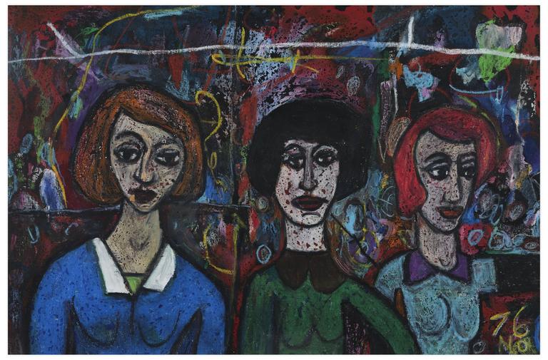 Catalogue raisonné, Norris Embry, Sans titre (Trois femmes en buste), 1976 