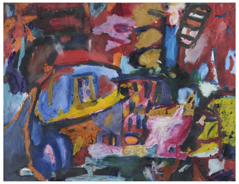 Catalogue raisonné, Norris Embry, Sans titre (St. Paul Street, immeuble rouge, visage de profil),vers 1975