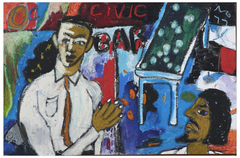 Catalogue raisonné, Norris Embry, Civic center bar (Joueurs de billiards), 1977