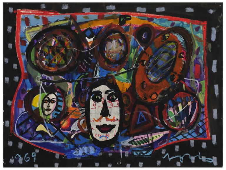 Catalogue raisonné, Norris Embry, Sans titre (Visage blanc), 1969