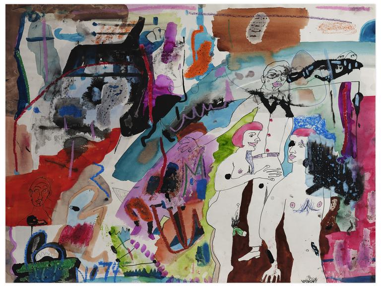 Catalogue raisonné, Norris Embry, Sans titre (Trois hommes), 1974