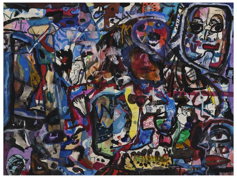 Catalogue raisonné, Norris Embry, Sans titre (Deux figures, en haut à droite), 1974