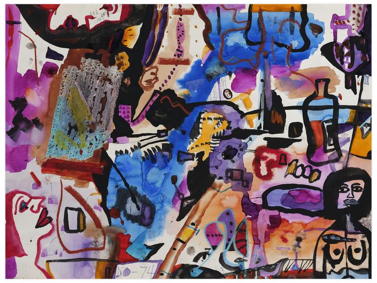 Catalogue raisonné, Norris Embry, Sans titre (Femme en buste, en bas à droite), 1974