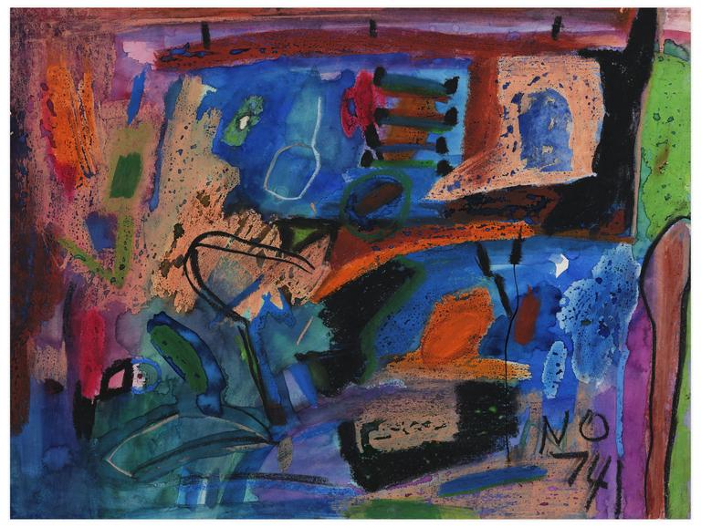 Catalogue raisonné, Norris Embry, Sans titre (Composition abstraite), 1974