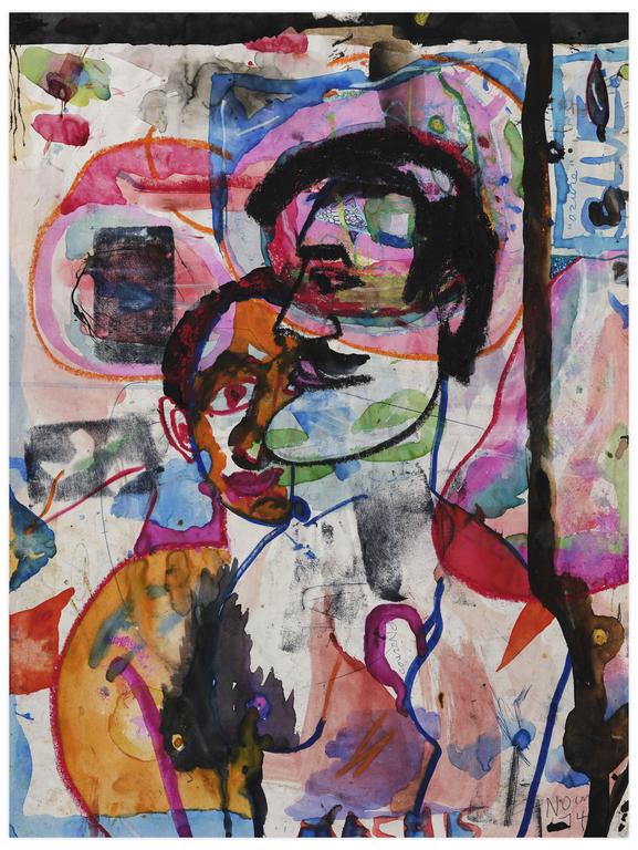 Catalogue raisonné, Norris Embry, Sans titre (Homme en buste, de profil à gauche), 1974