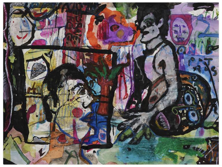 Catalogue raisonné, Norris Embry, Hommage to Yánnis Rítsos (Homme de profil à gauche, bras tendu), 1974