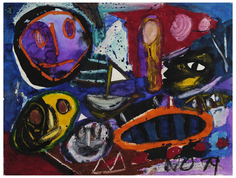 Catalogue raisonné, Norris Embry, Sans titre (Masque jaune et noir), 1979