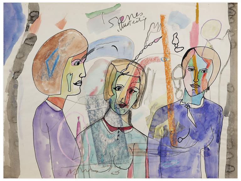 Catalogue raisonné, Norris Embry, Sans titre (Scenes Illustrating), 1973