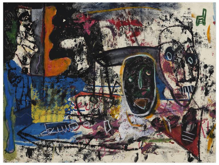 Catalogue raisonné, Norris Embry, Sans titre (Deux masques), 1975