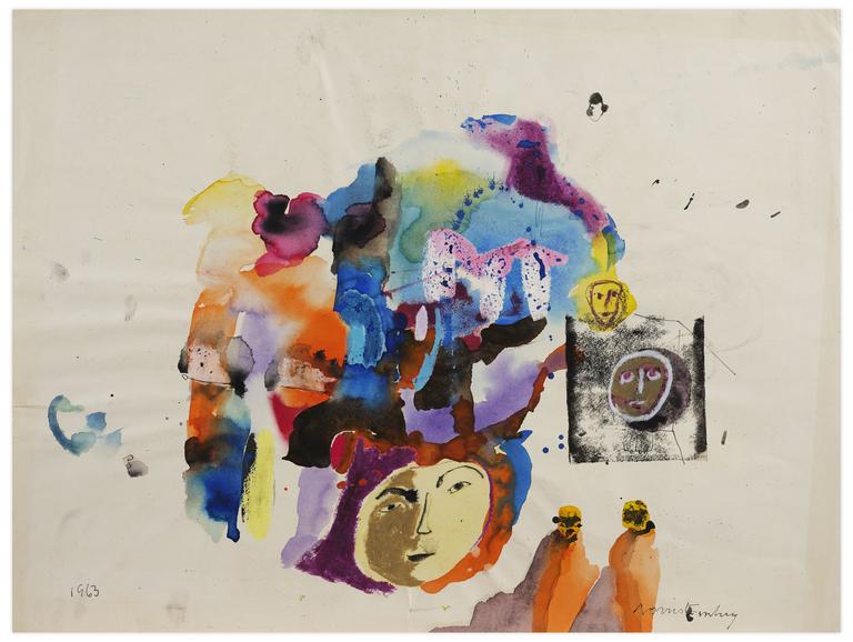 Catalogue raisonné, Norris Embry, Sans titre (Trois masques), 1963