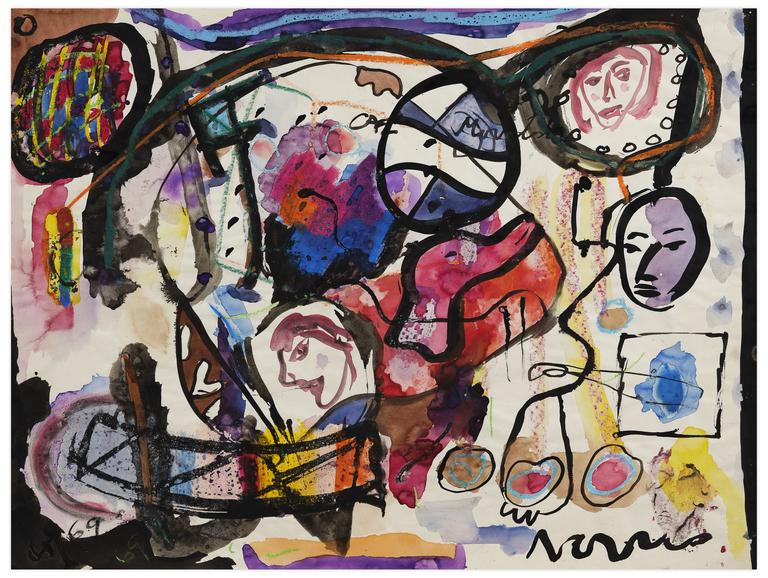 Catalogue raisonné, Norris Embry, Sans titre (Trois visages), 1969