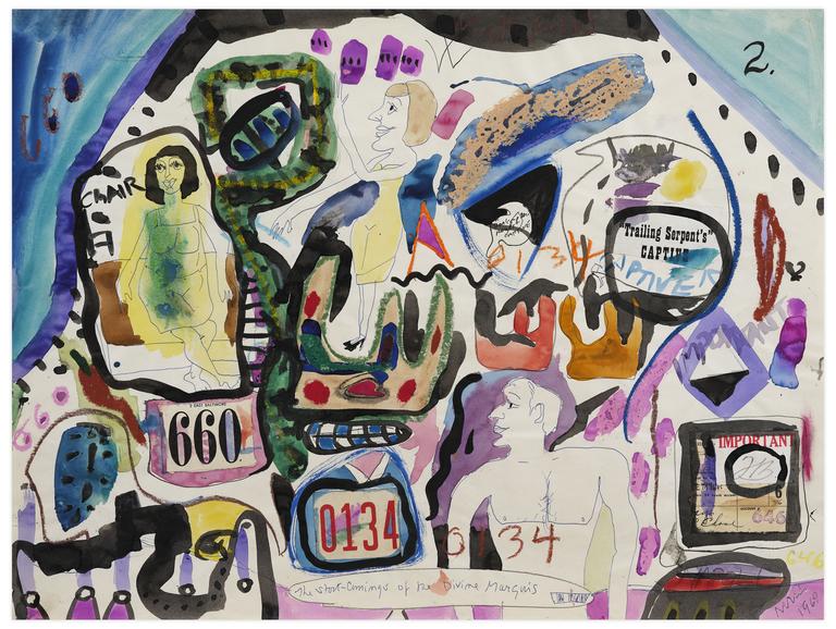 Catalogue raisonné, Norris Embry, Sans titre (The Short Aimings of the Divine Marquis), 1969