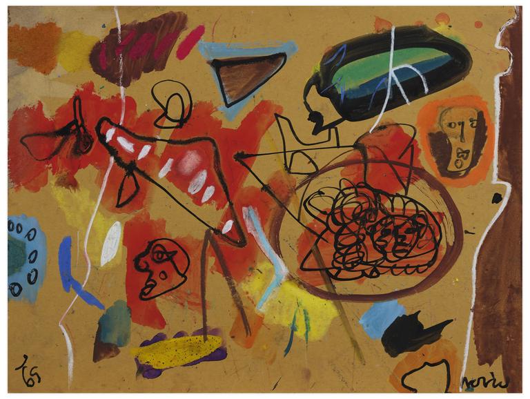 Catalogue raisonné, Norris Embry, Sans titre (Deux masques), 1969