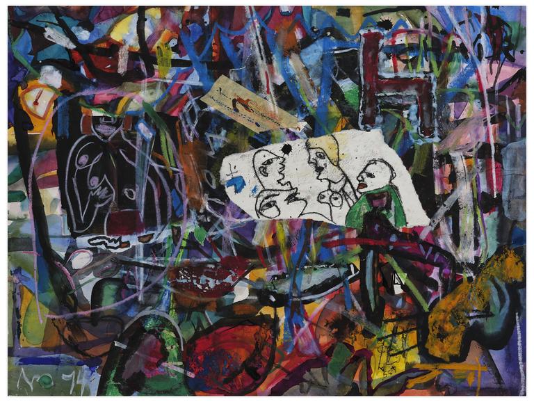 Catalogue raisonné, Norris Embry, Sans titre (Quatre figures de profil), 1974