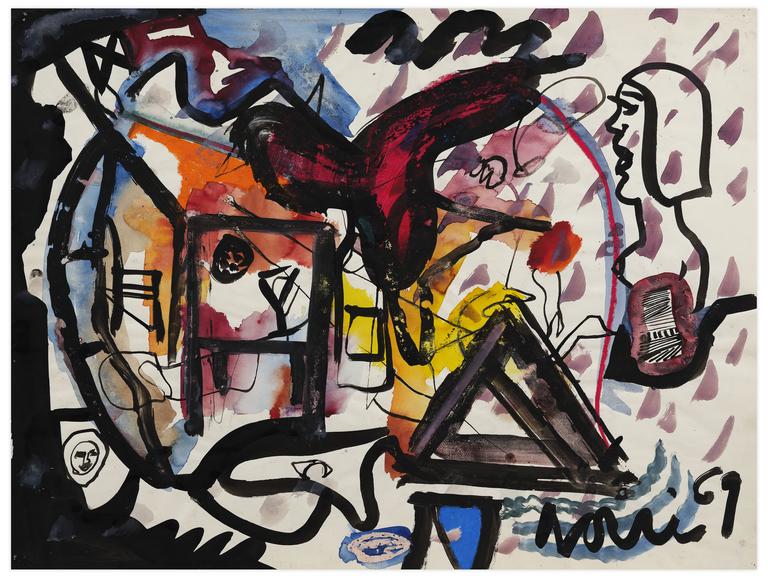 Catalogue raisonné, Norris Embry, Sans titre (Femme de profil à gauche), 1969