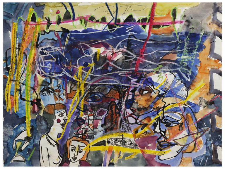 Catalogue raisonné, Norris Embry, Sans titre (Deux femmes, de face et de profil, en bas à gauche), 1971