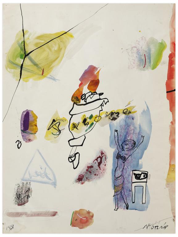 Catalogue raisonné, Norris Embry, Signé 'Norris' (en bas à gauche), daté et titré 'Hommage to van Dongen 1968' (en bas à droite)