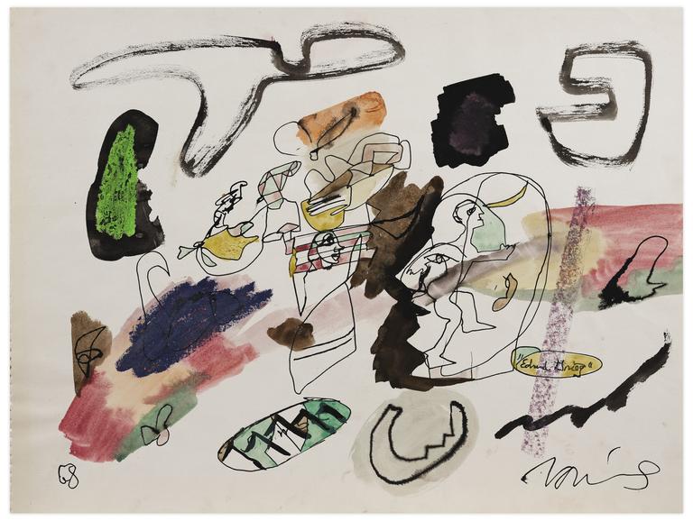 Catalogue raisonné, Norris Embry, Sans titre (Homme de profil et visage de femme de profil), 1968