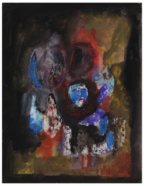 Catalogue raisonné, Norris Embry, Sans titre (Composition, bords noir), 1963