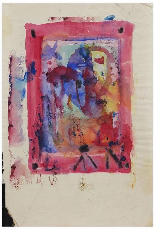 Catalogue raisonné, Norris Embry, Sans titre (Masque bleu et jaune), 1969