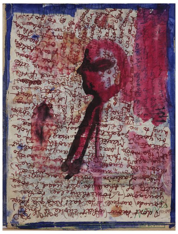 Catalogue raisonné, Norris Embry, Sans titre (Figure rouge de profil), vers 1960