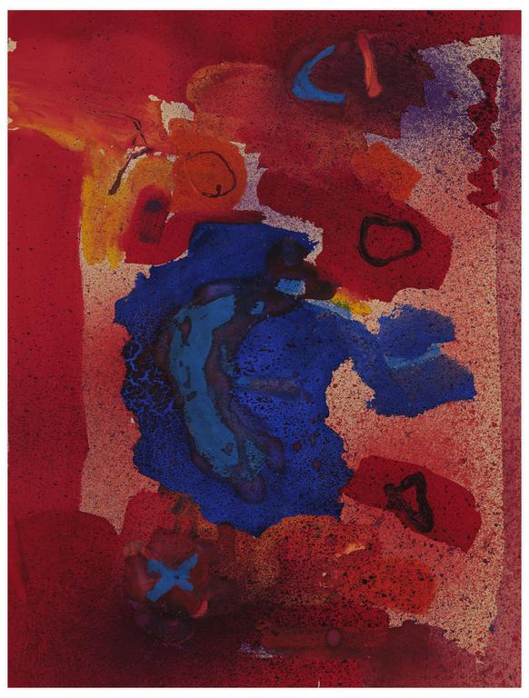 Catalogue raisonné, Norris Embry, Sans titre (Composition bleu et rouge), vers 1960