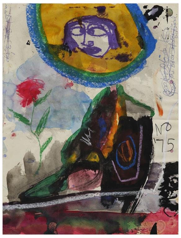 Catalogue raisonné, Norris Embry, Sans titre (Visage violet), 1975