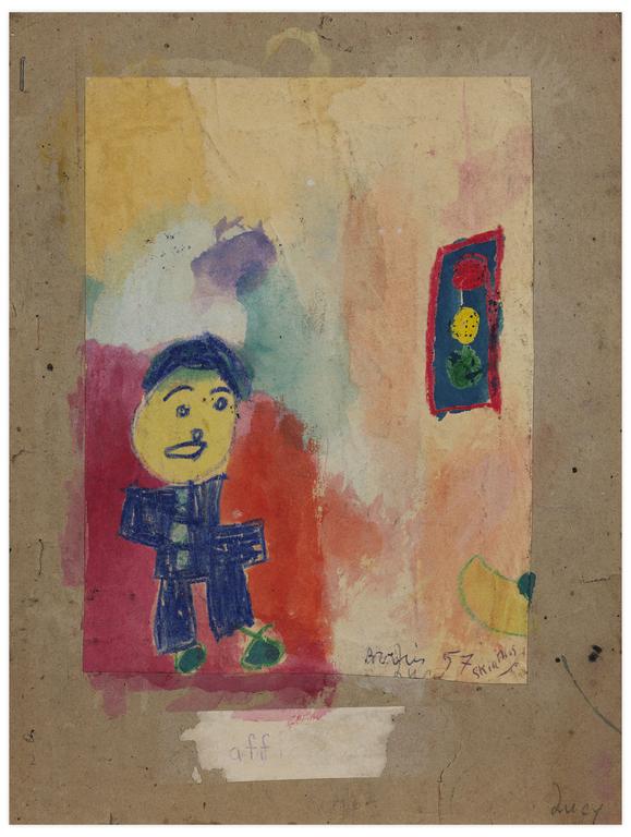 Catalogue raisonné, Norris Embry, Sans titre (Personnage bleu), 1957