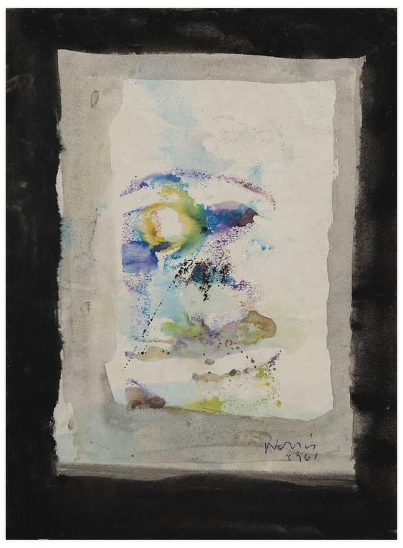 Catalogue raisonné, Norris Embry, Sans titre (Composition, bords noir), 1961